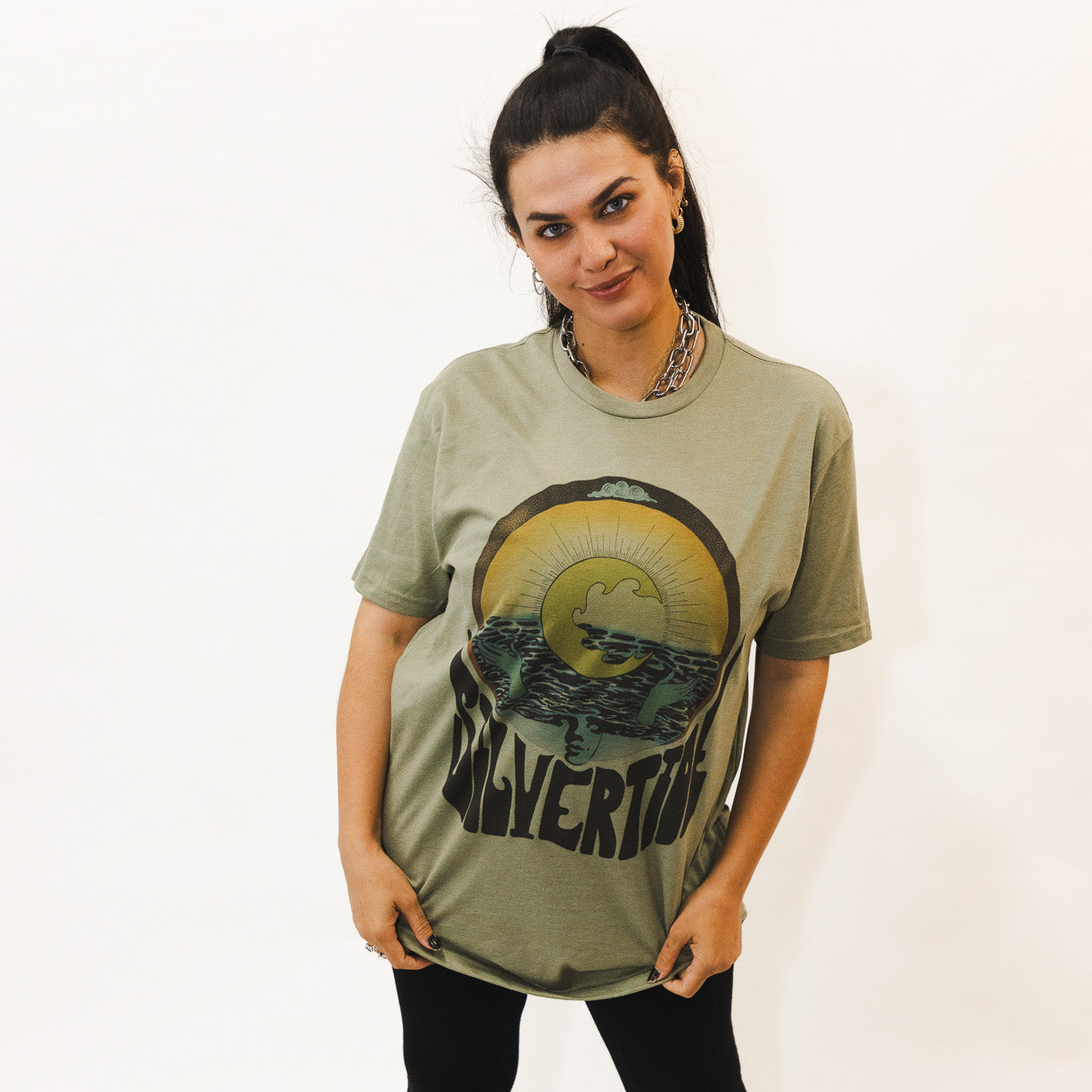 Silvertide Moon Tide Green Unisex Tee